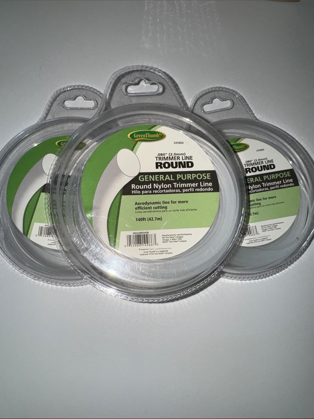Great for making Wreaths/other Crafts GreenThumb Round Nylon Trimmer Line • 3 Pk - Picture 1 of 3